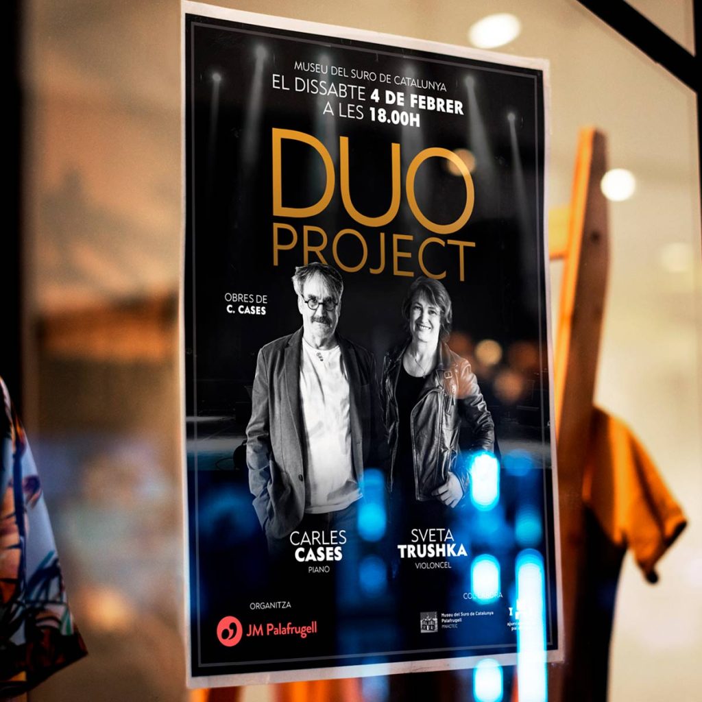 Cartel actuación de DUO Project para JM Palafrugell